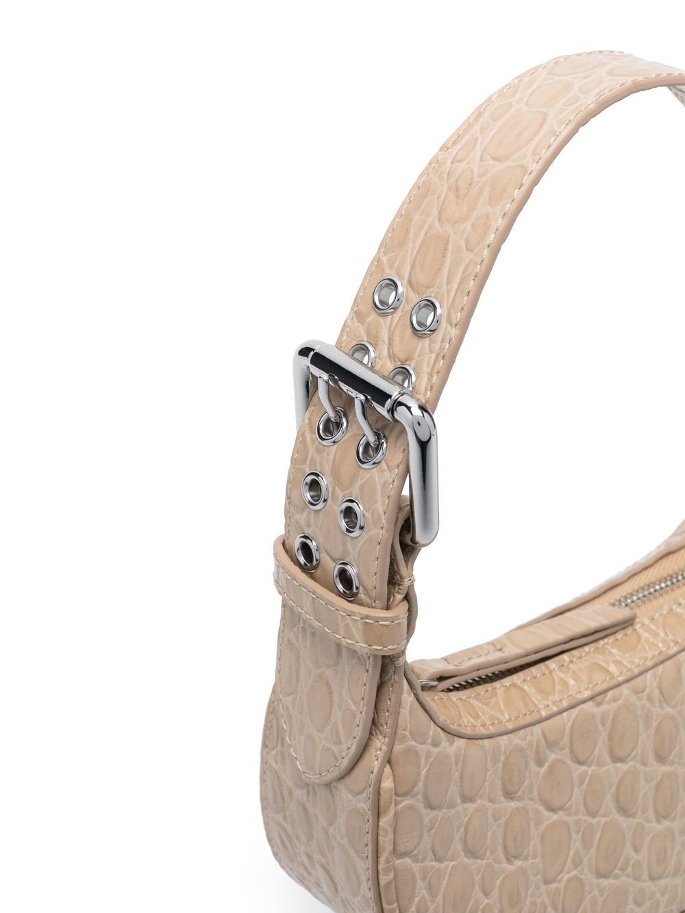 BY FAR BY FAR- Mini Soho Croco Embossed Leather Shoulder Bag