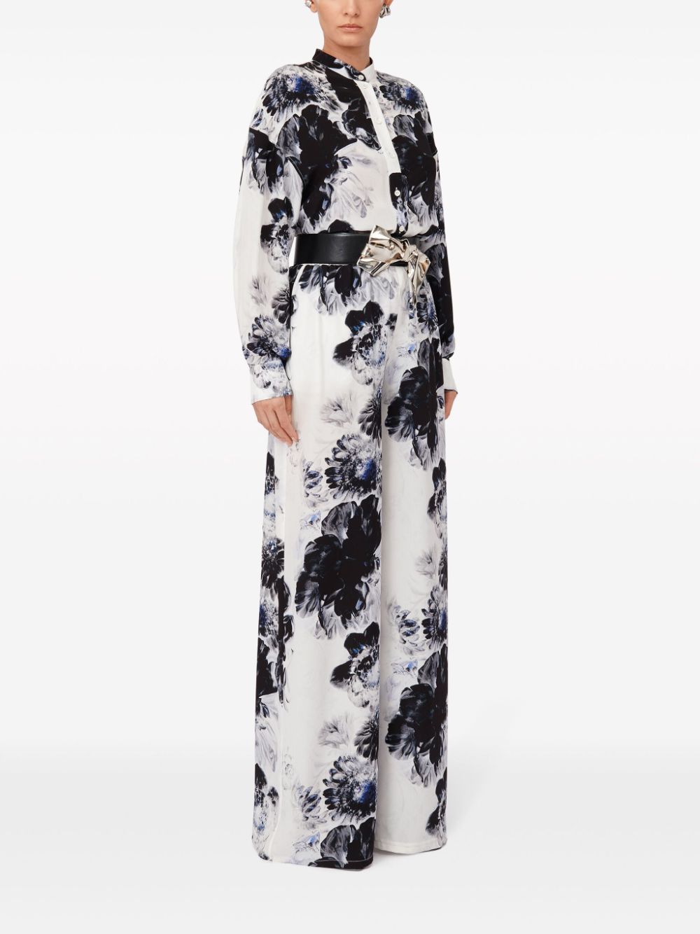 Alexander McQueen ALEXANDER MCQUEEN- Printed Silk Trousers