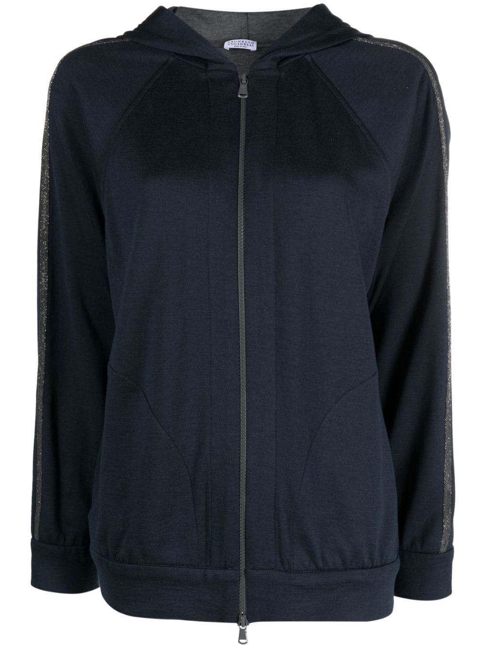 Brunello Cucinelli BRUNELLO CUCINELLI- Cotton Blend Zip Hoodie