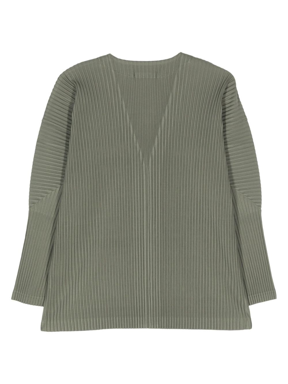  HOMME PLISSE' ISSEY MIYAKE- V-neck Pleated Cardigan