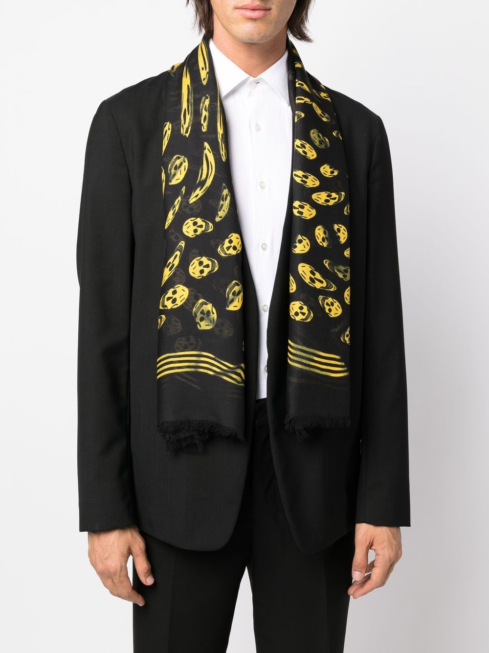 Alexander McQueen ALEXANDER MCQUEEN- Vortex Print Biker Scarf