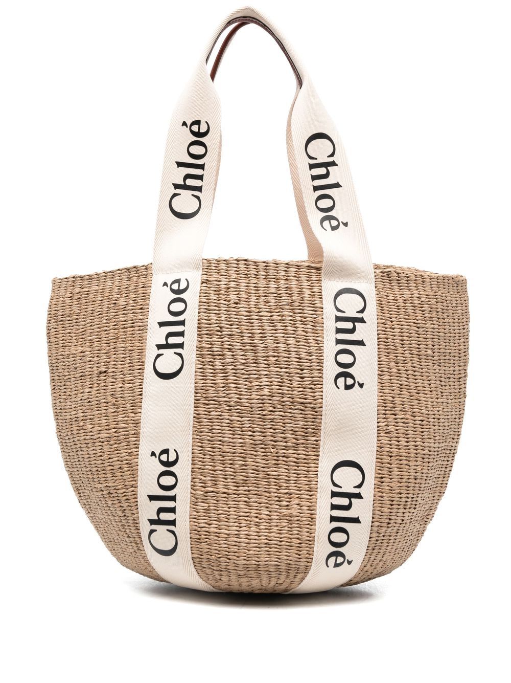 Chloé CHLOÉ- Woody Large Straw Basket Bag