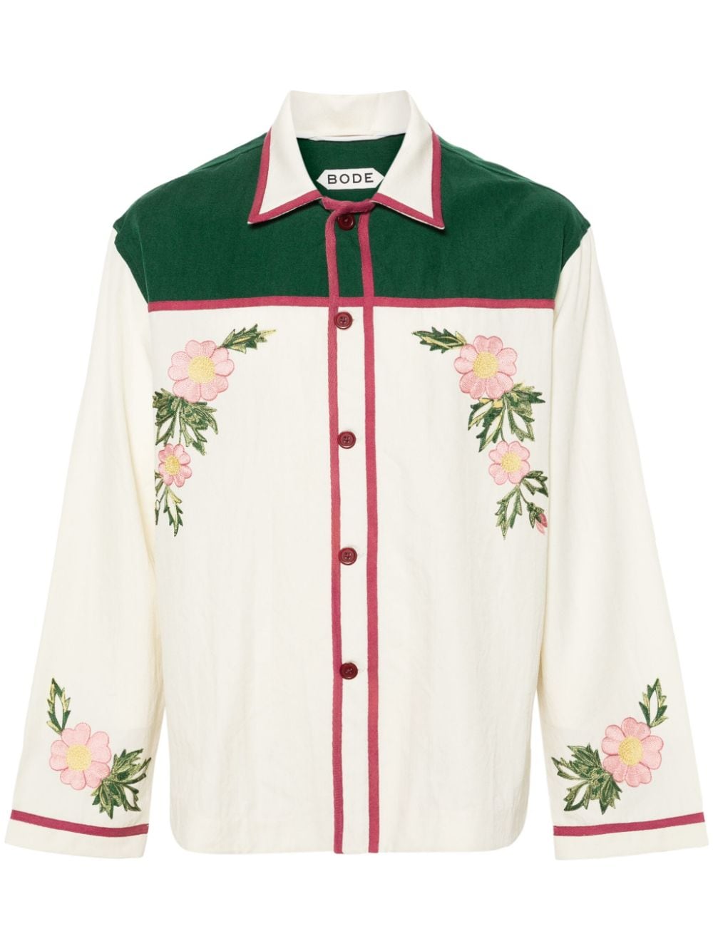 BODE BODE- Embroidered Wool Shirt