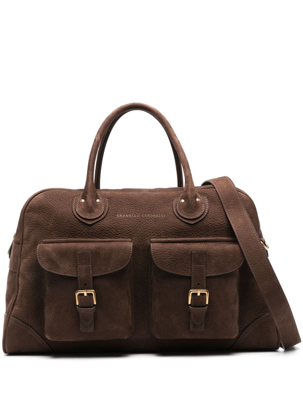 Brunello Cucinelli BRUNELLO CUCINELLI- Nabuk Leather Weekender Bag