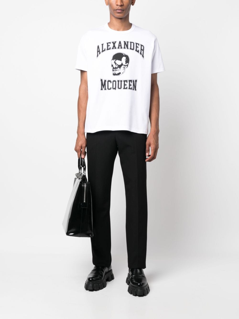 Alexander McQueen ALEXANDER MCQUEEN- Logo Organic Cotton T-shirt