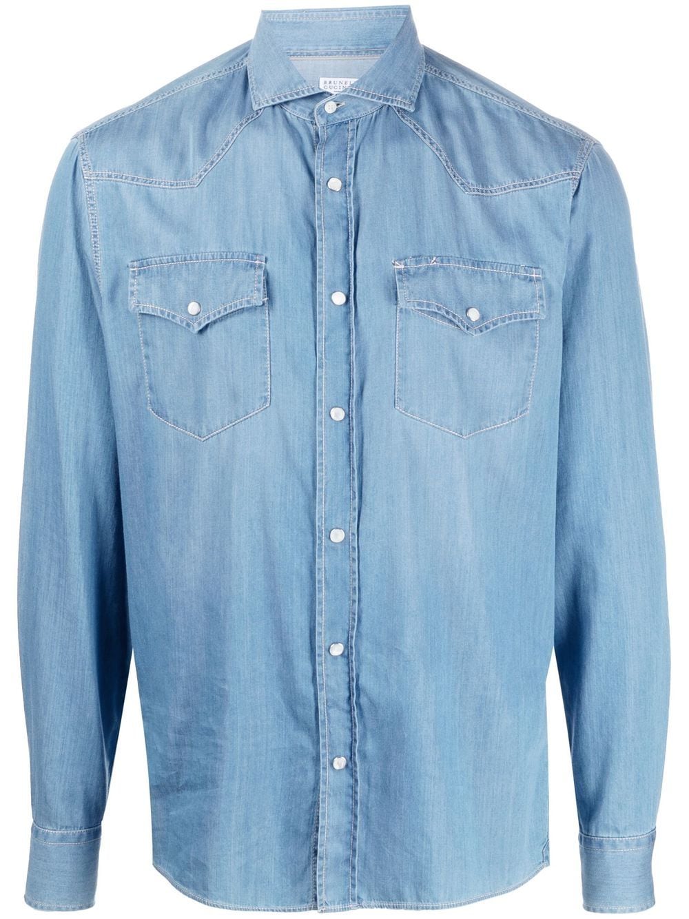 Brunello Cucinelli BRUNELLO CUCINELLI- Denim Cotton Shirt