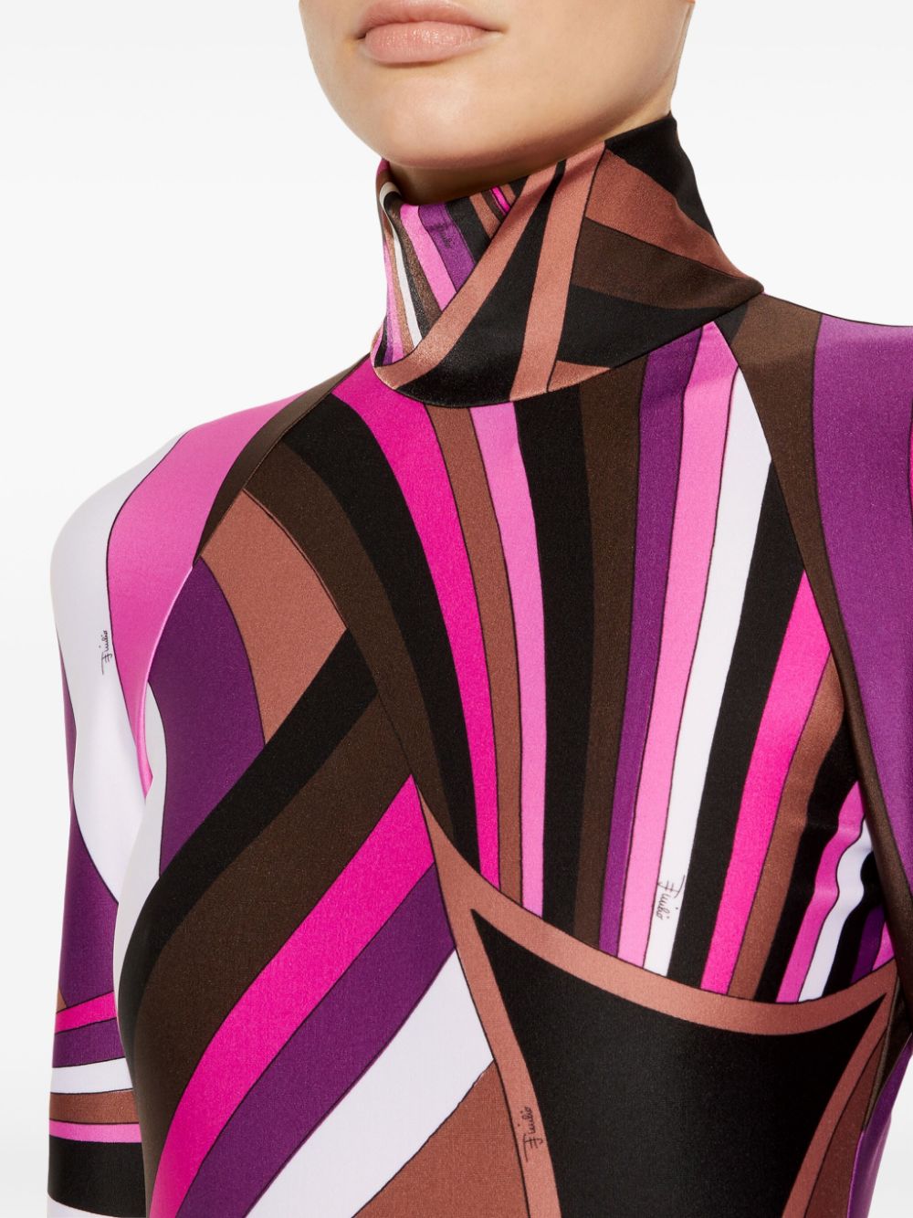 pucci PUCCI- Printed High-neck Top