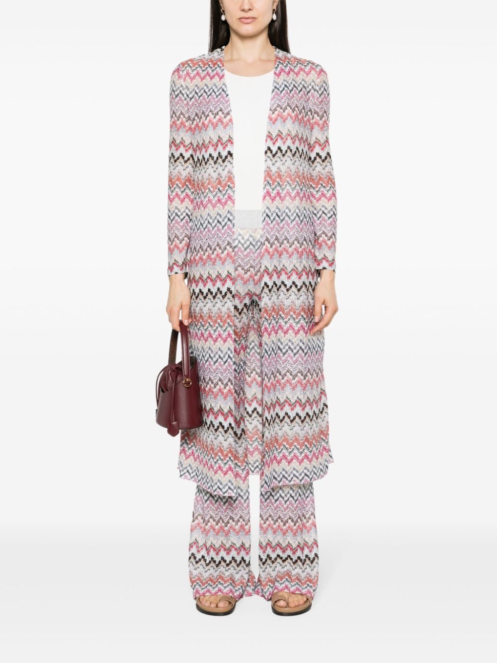 Missoni MISSONI- Zigzag Pattern Long Cardigan