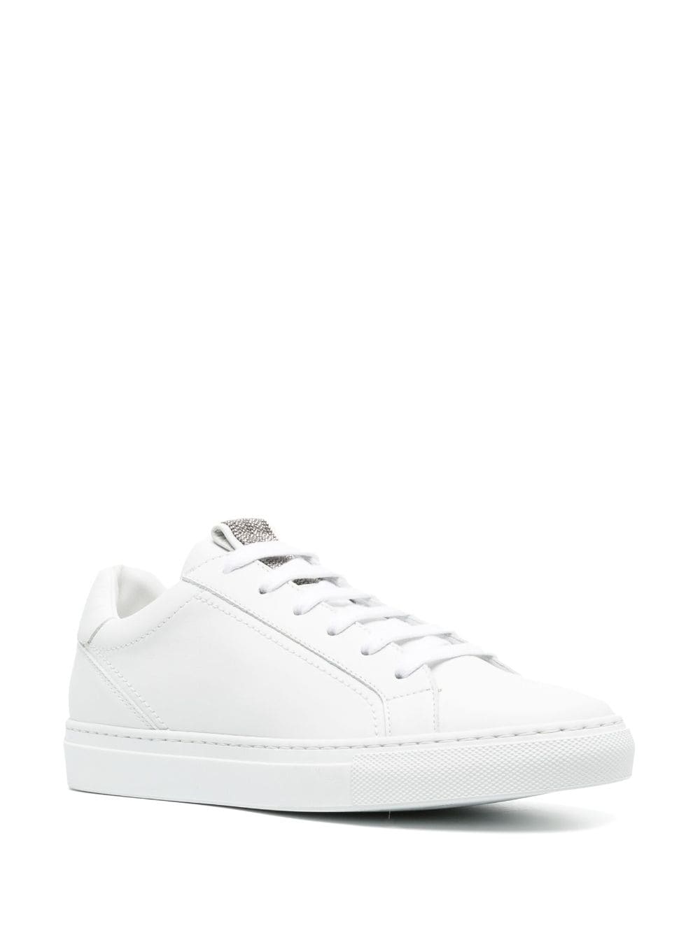 Brunello Cucinelli BRUNELLO CUCINELLI- Leather Sneakers With Precious Details