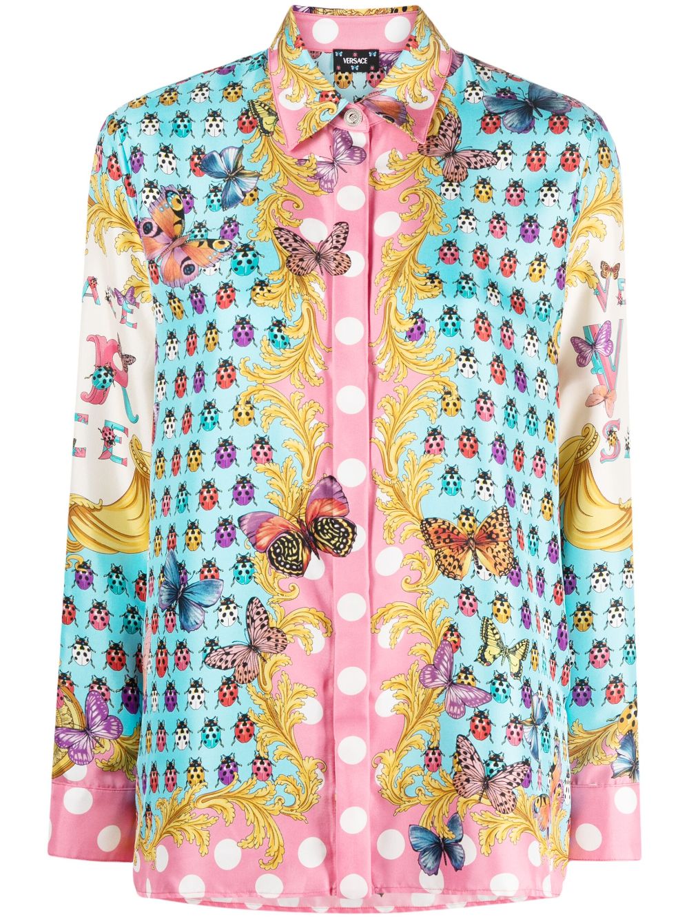 Versace La Vacanza VERSACE LA VACANZA- Butterflies Print Silk Shirt