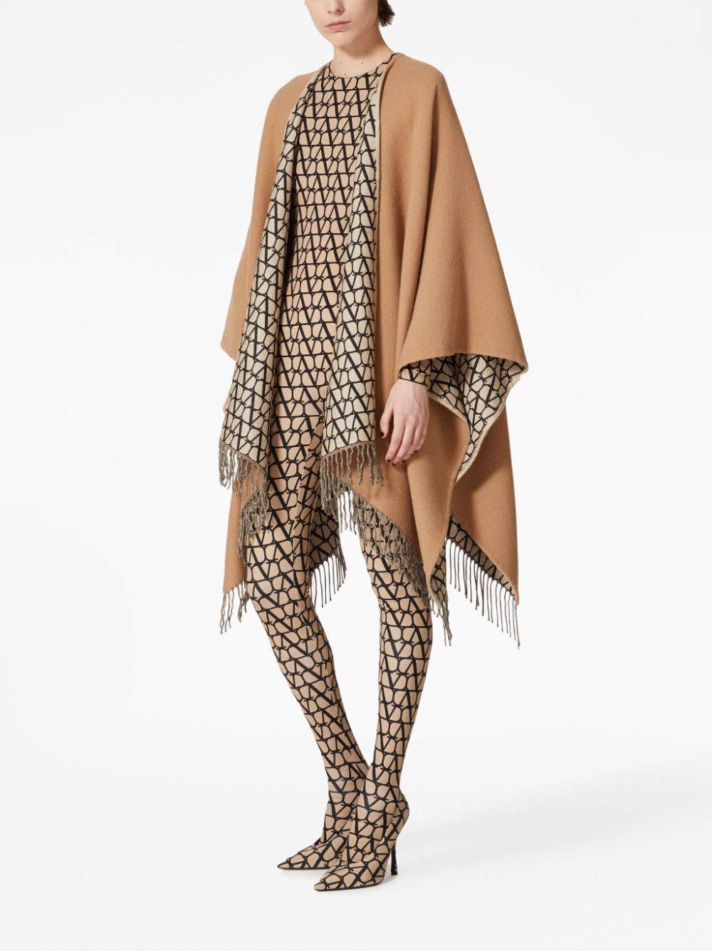 Valentino VALENTINO- Toile Iconographe Wool Poncho