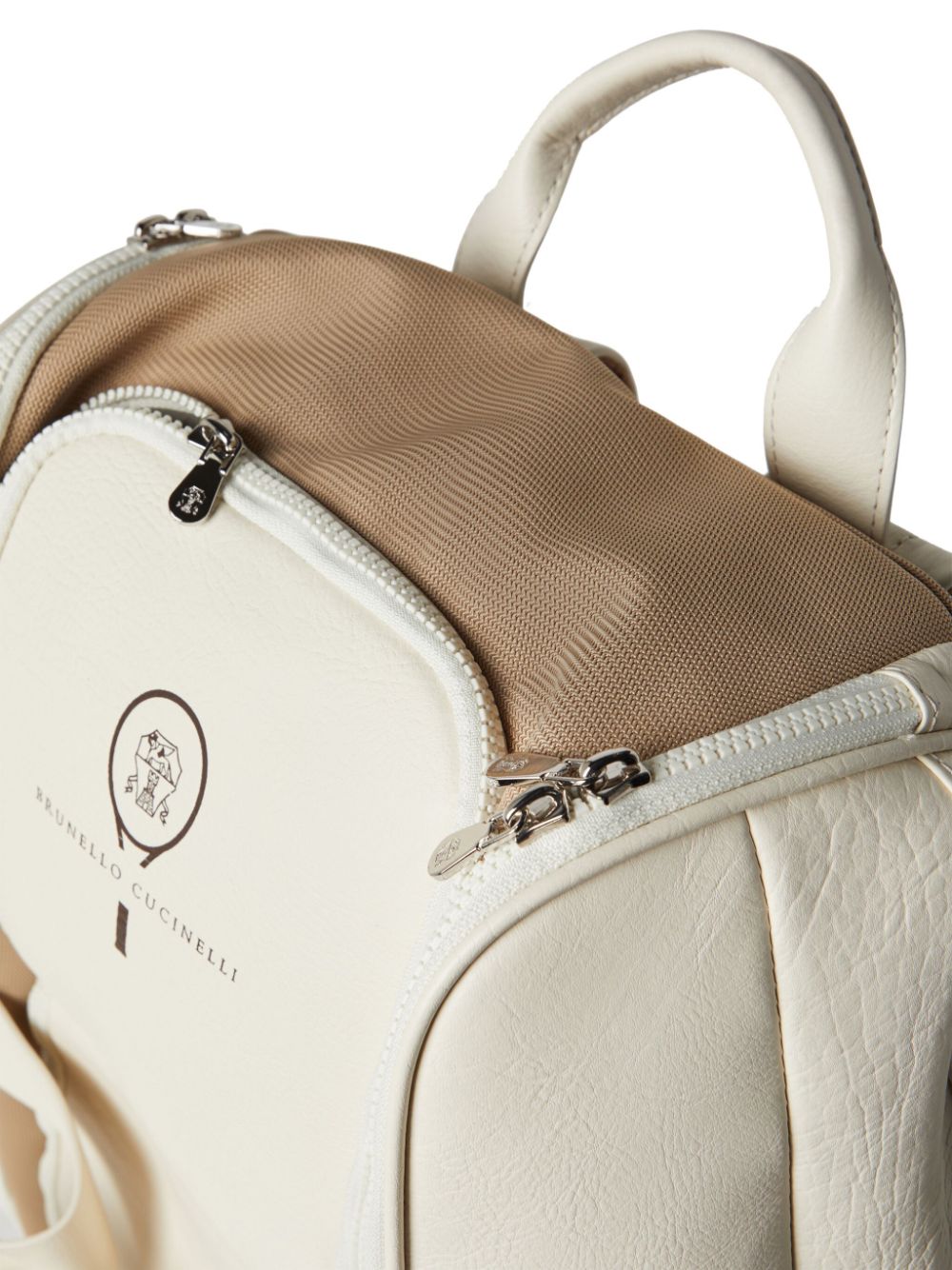 Brunello Cucinelli BRUNELLO CUCINELLI- Leather And Nylon Tennis Backpack