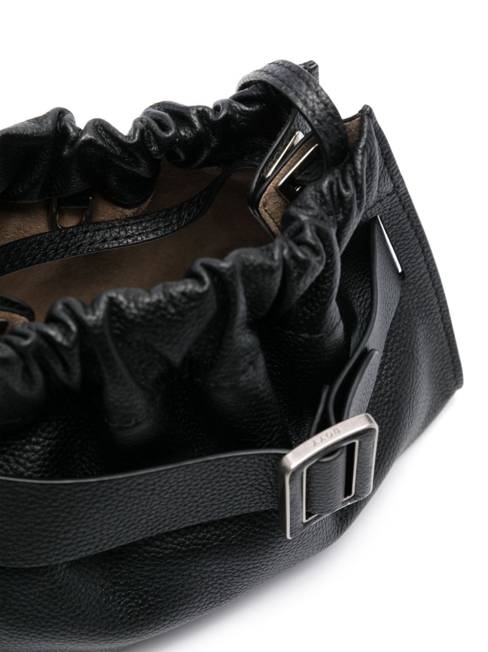 Boyy BOYY- Square Scrunchy Leather Crossbody Bag