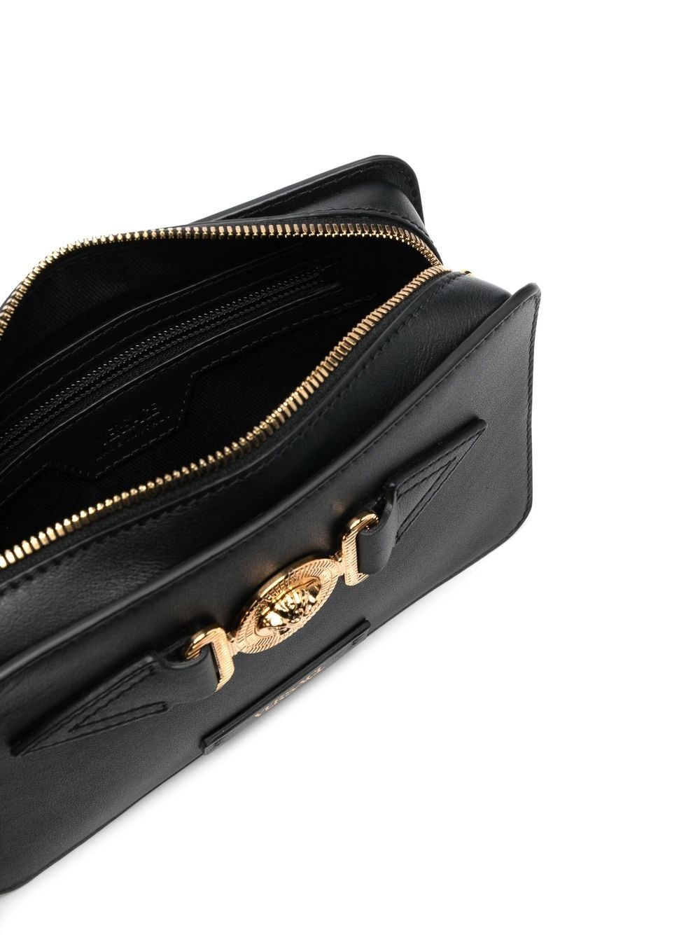 Versace VERSACE- Medusa Biggie Small Leather Messenger Bag
