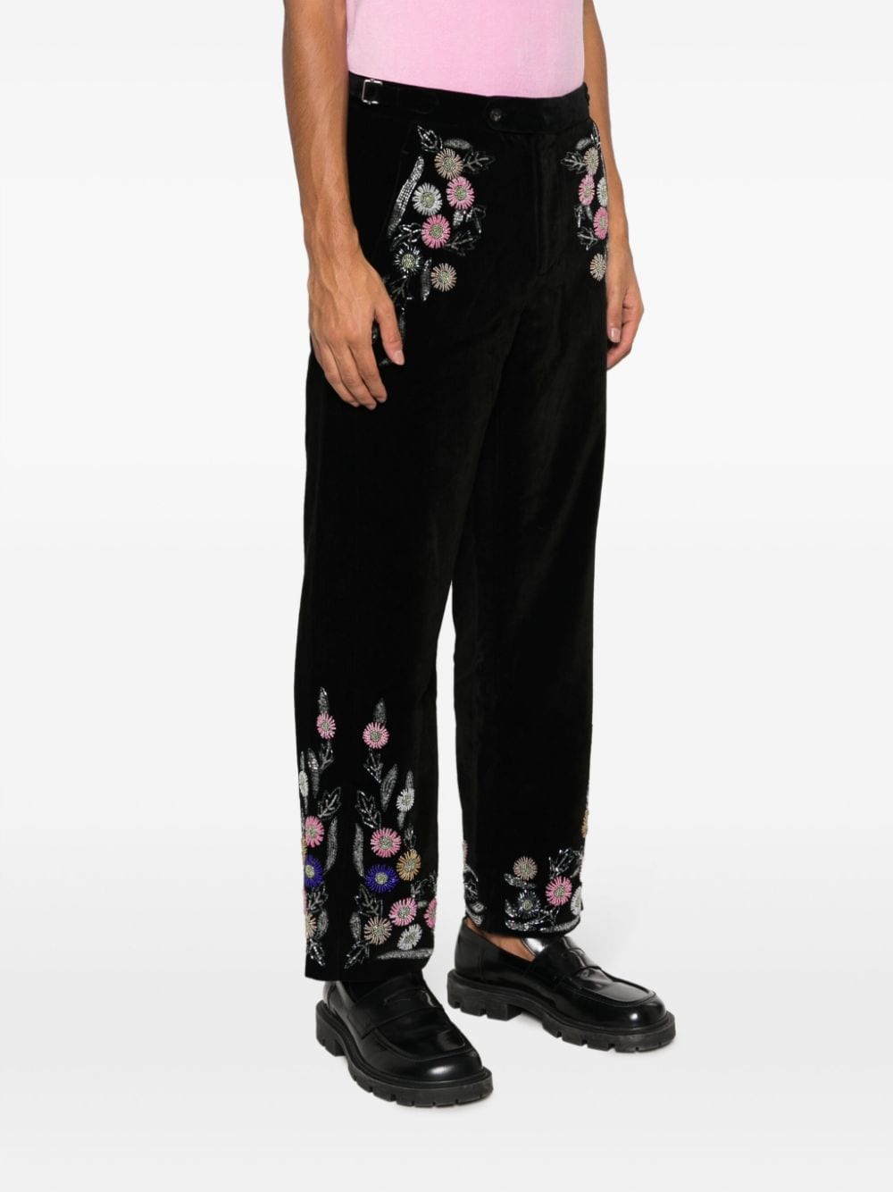 BODE BODE- Embroidered Cotton Trousers