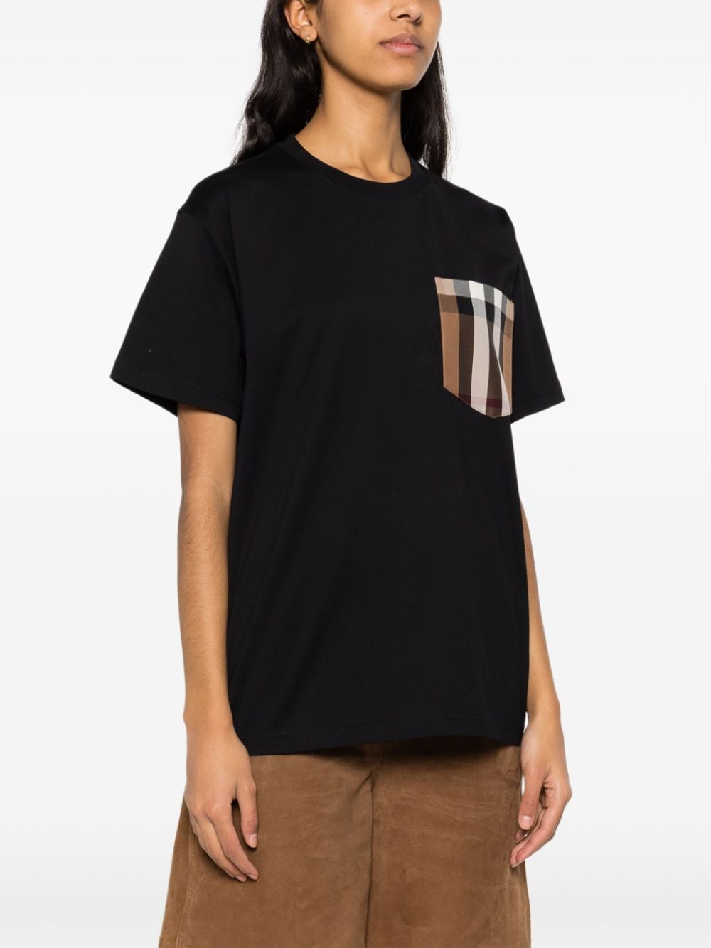 Burberry BURBERRY- Check Pocket Cotton T-shirt