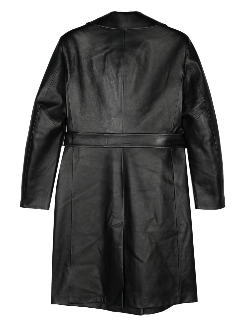 Sportmax SPORTMAX- Leather Belted Coat