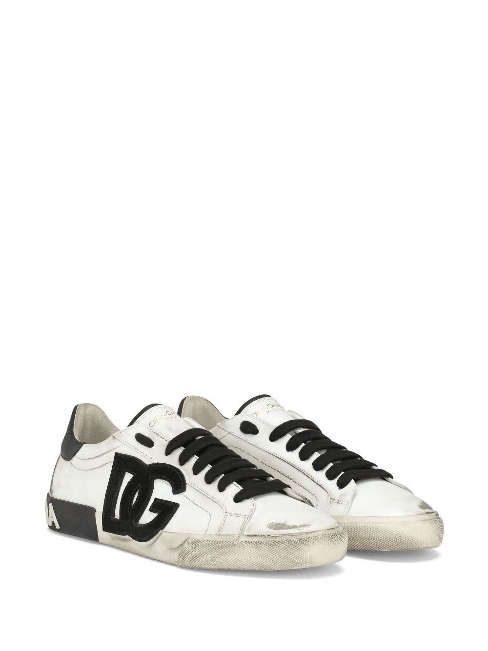 Dolce & Gabbana DOLCE & GABBANA- Logo Leather Sneakers