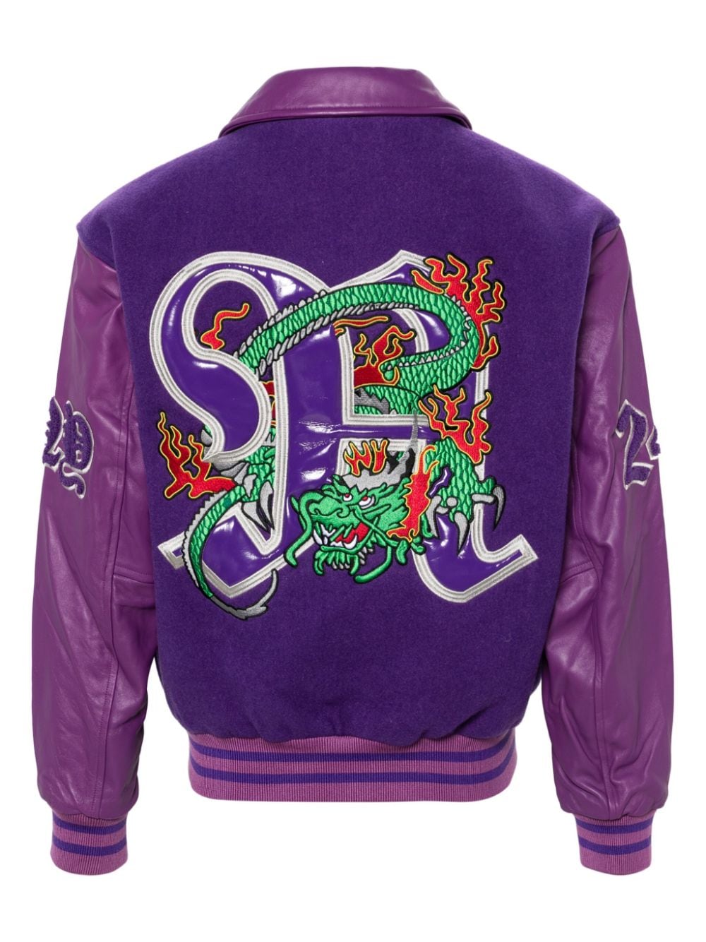 Awake Ny AWAKE NY- Dragon Embroidered Varsity Jacket