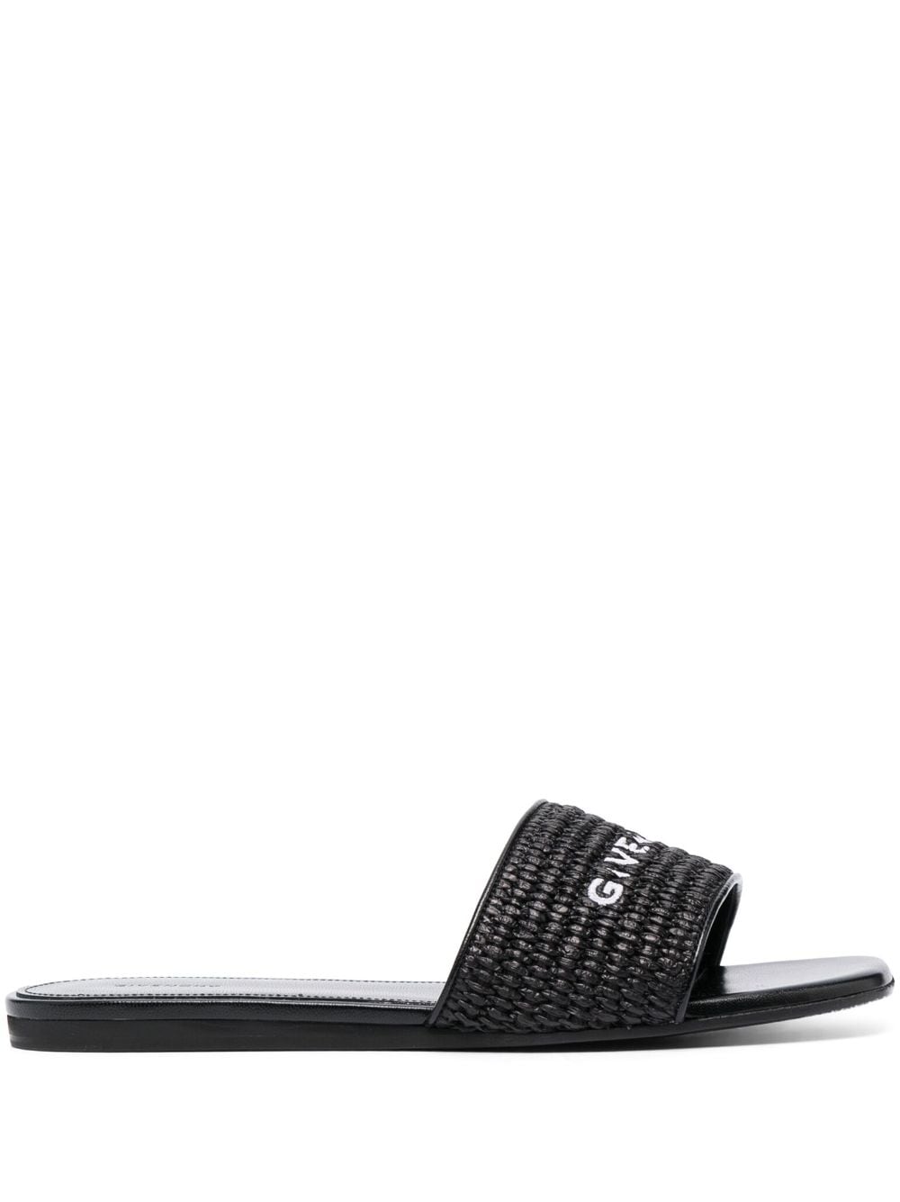 Givenchy GIVENCHY- 4g Leather Flat Sandals