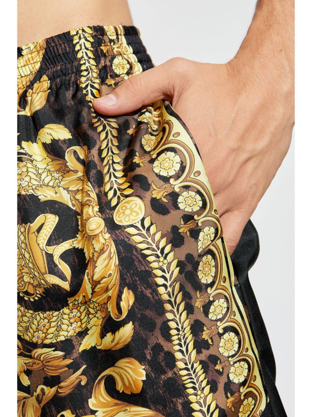 Versace VERSACE- Barocco Print Silk Shorts