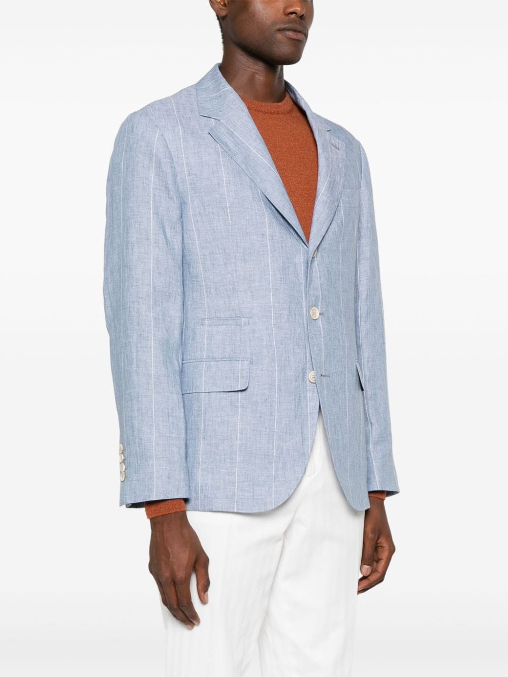 Brunello Cucinelli BRUNELLO CUCINELLI- Linen Pinstriped Blazer Jacket