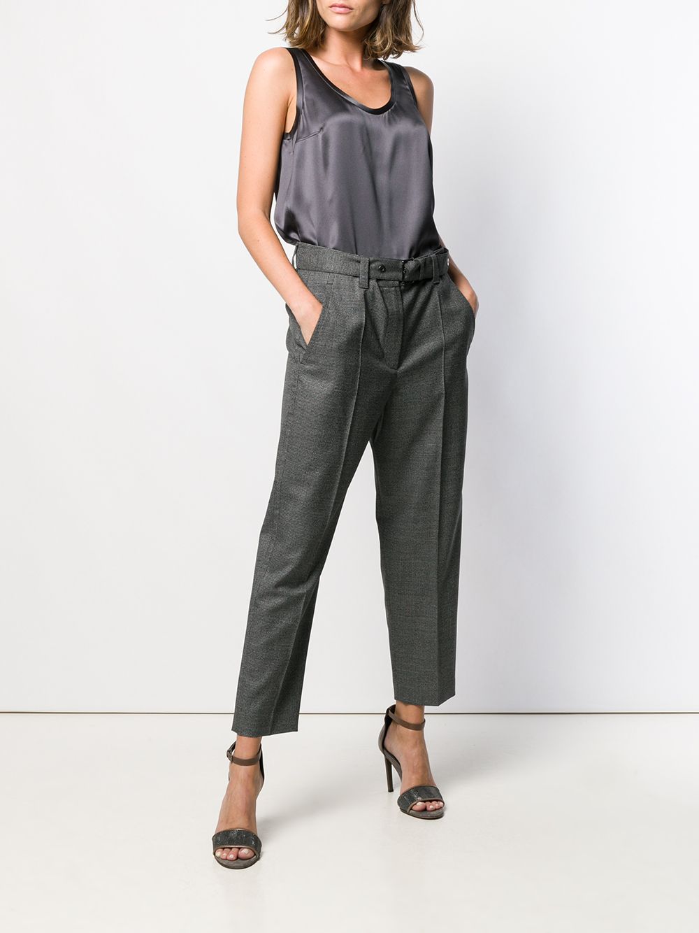 Brunello Cucinelli BRUNELLO CUCINELLI- Sleeveless Silk Blouse