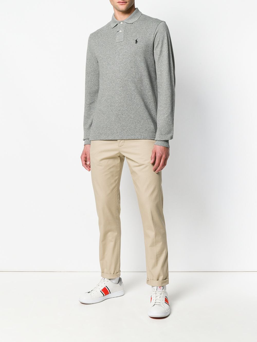 Polo Ralph Lauren POLO RALPH LAUREN- Logo Long Sleeve Polo Shirt