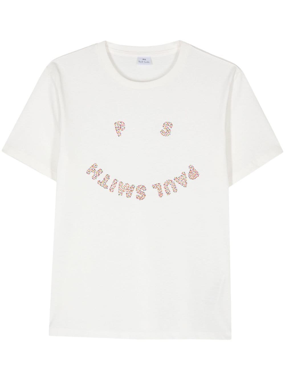 Ps Paul Smith PS PAUL SMITH- Happy Logo Cotton T-shirt