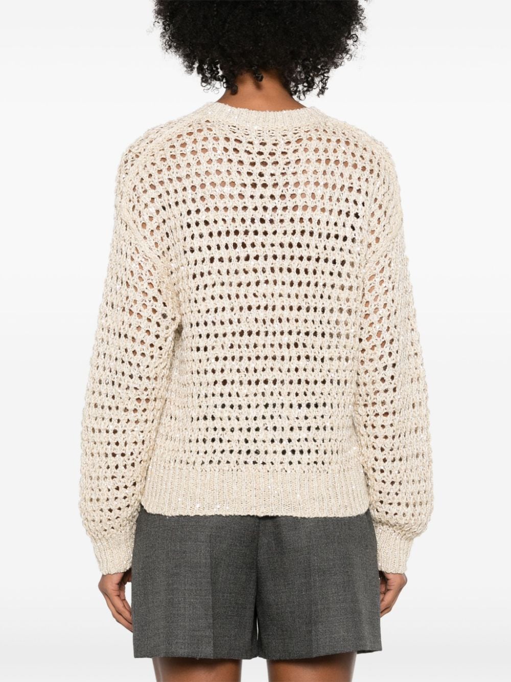 Brunello Cucinelli BRUNELLO CUCINELLI- Silk And Linen Blend Crewneck Sweater