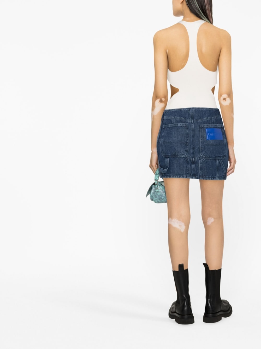 OFF-WHITE OFF-WHITE- Denim Mini Skirt