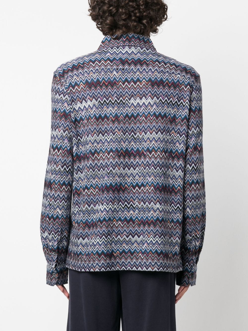 Missoni MISSONI- Zig Zag Pattern Cotton Blend Shirt