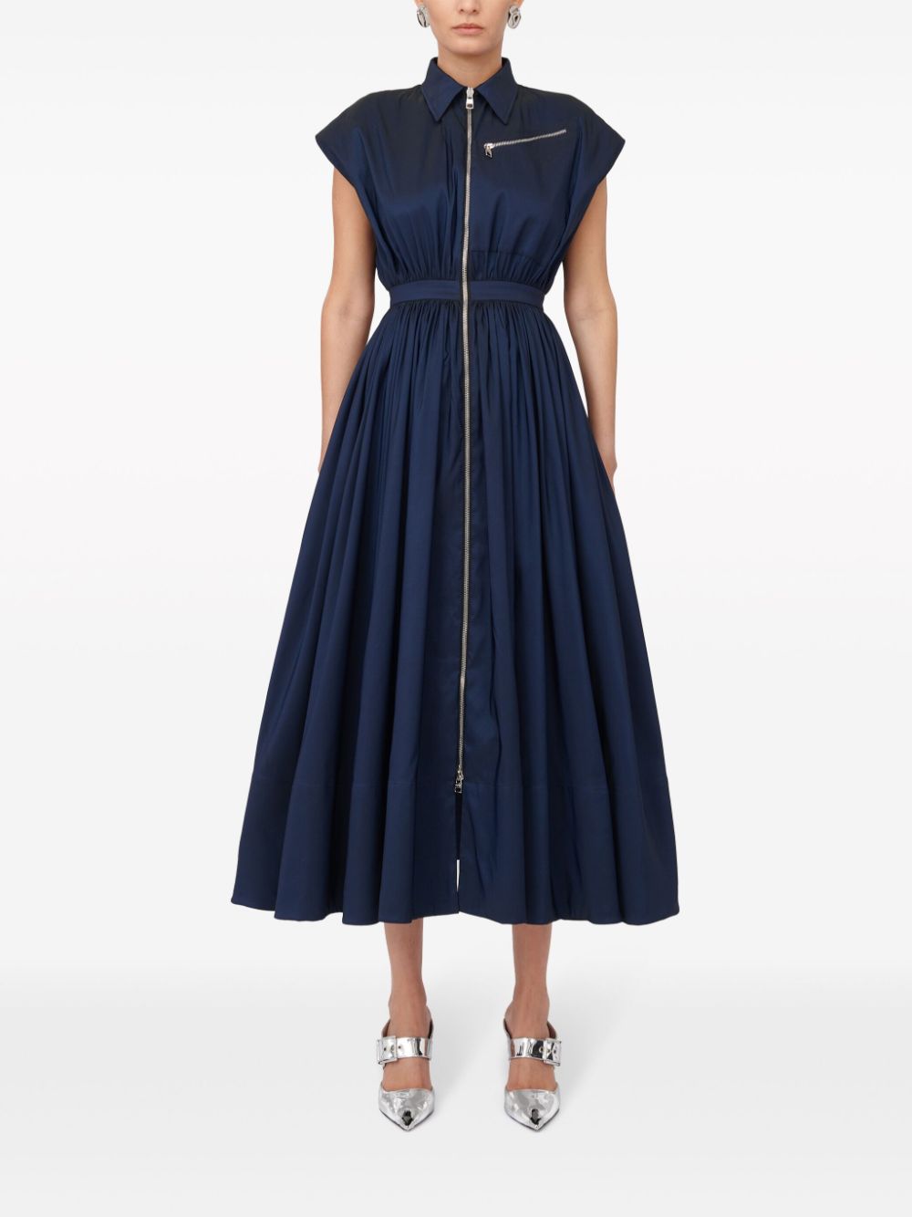 Alexander McQueen ALEXANDER MCQUEEN- Zipped Chemisier Dress