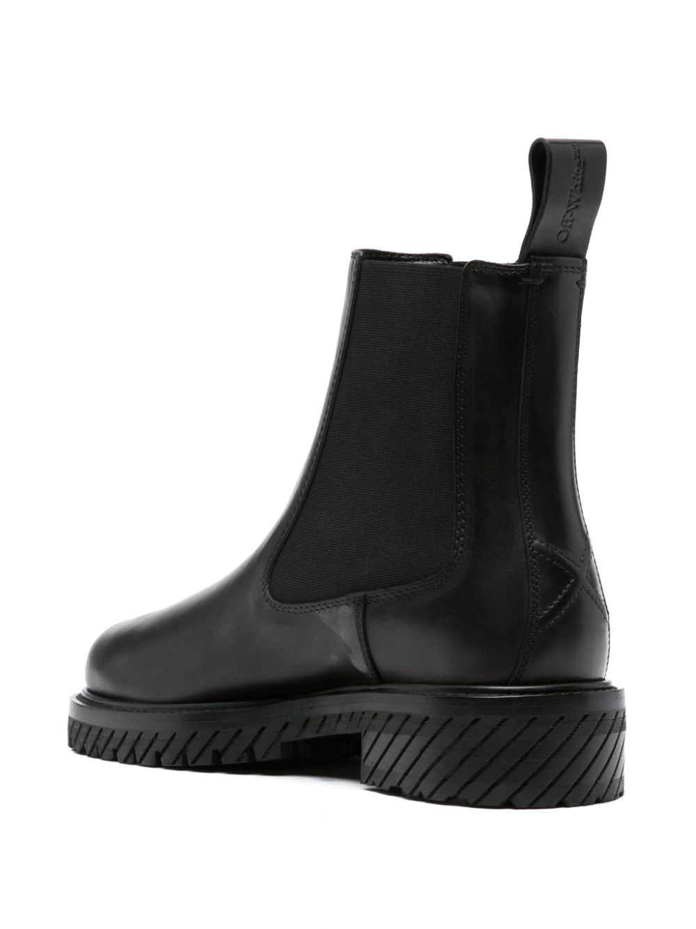 OFF-WHITE OFF-WHITE- Combat Leather Ankle Boots