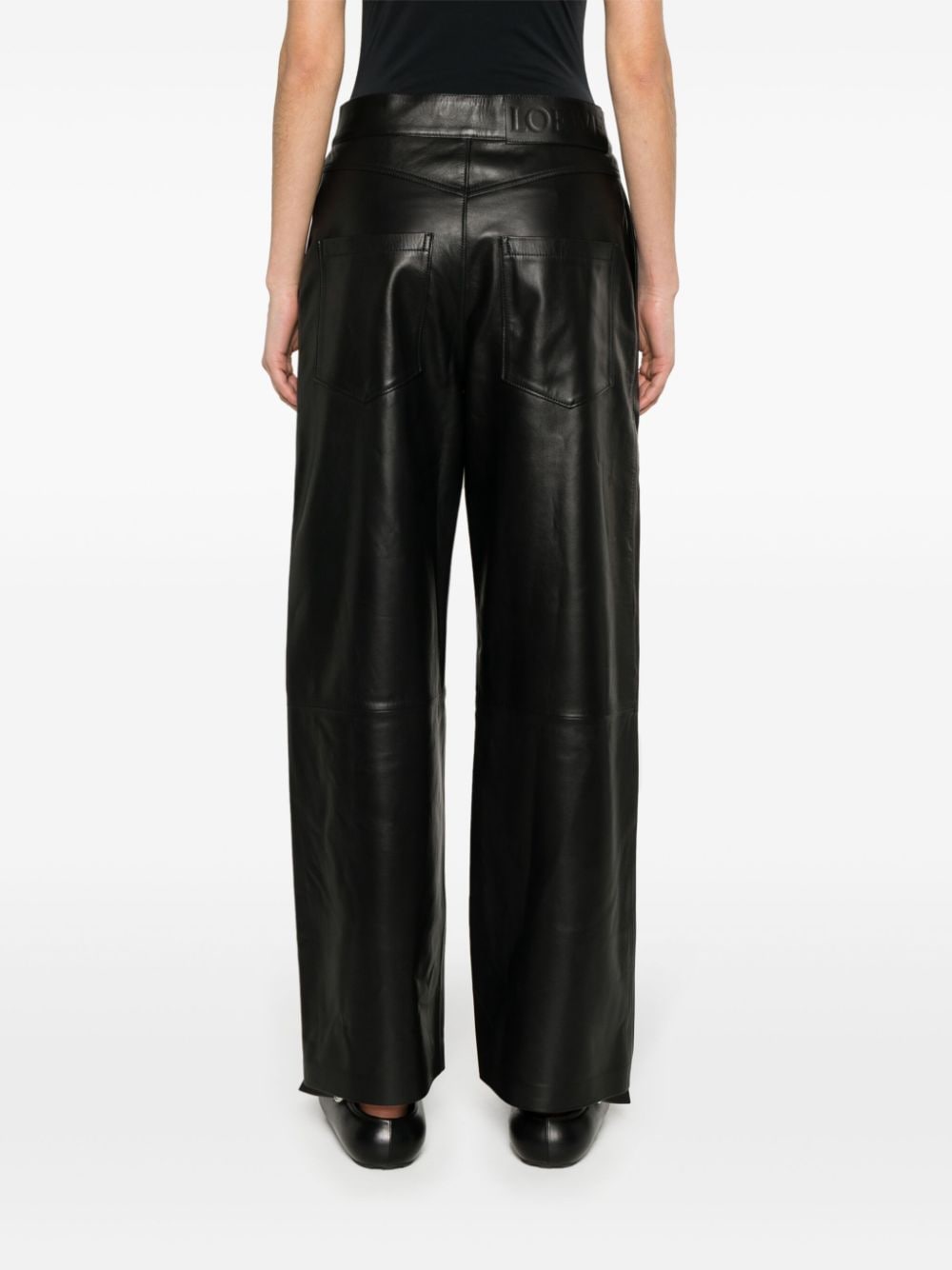 Loewe LOEWE- Anagram Baggy Leather Trousers