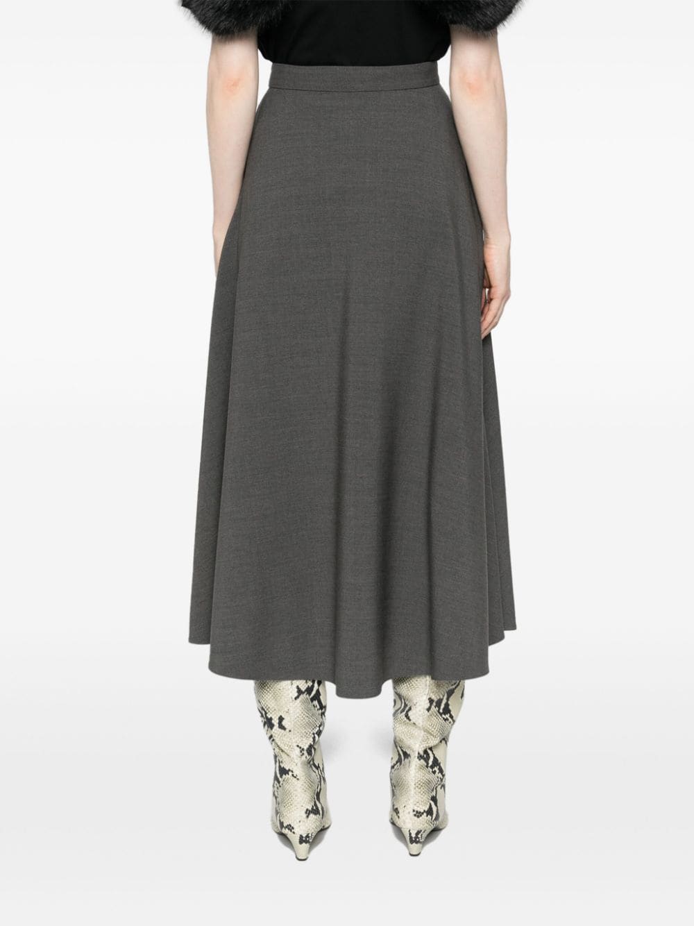 Valentino VALENTINO- Wool Midi Skirt