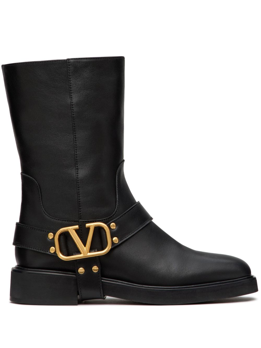 VALENTINO GARAVANI VALENTINO GARAVANI- Vlogo Signature Leather Boots