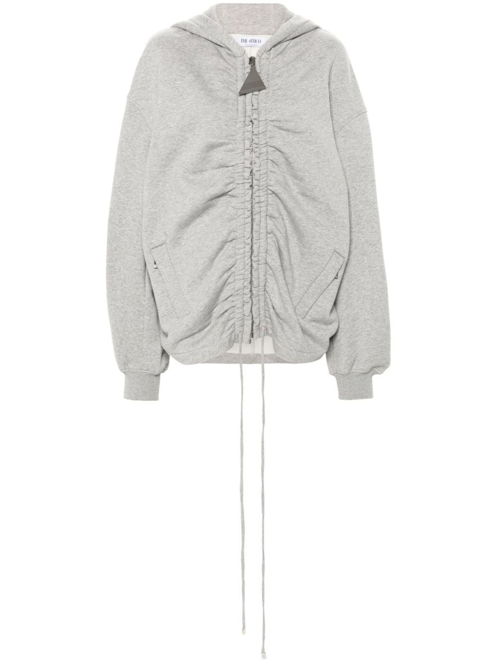 The Attico THE ATTICO- Zipped Cotton Hoodie