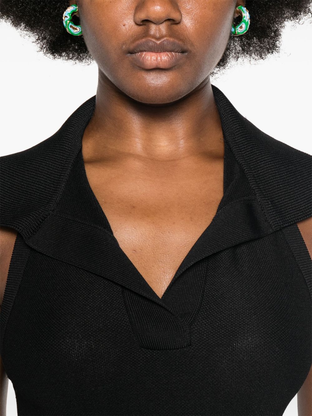 Alaïa ALAÏA- Sleeveless Polo Bodysuit