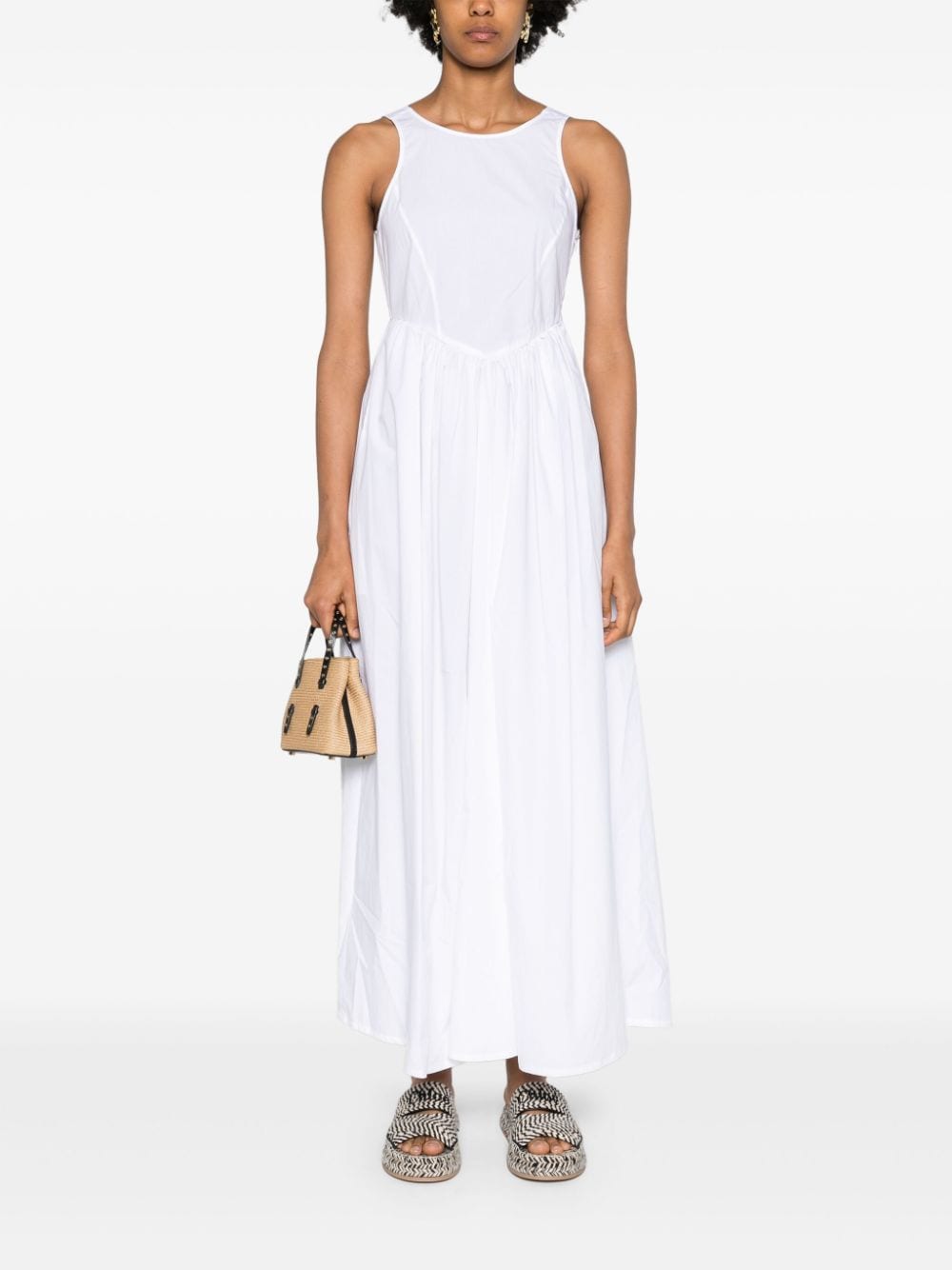 Emporio Armani EMPORIO ARMANI- Sleeveless Cotton Midi Dress