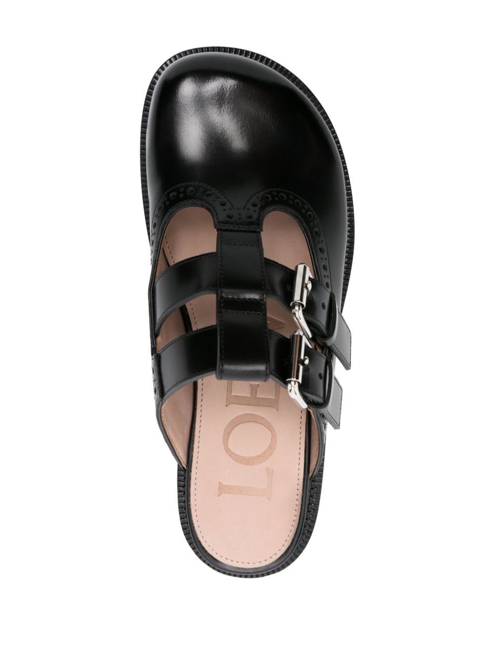 Loewe LOEWE- Campo Mary Jane Leather Mules