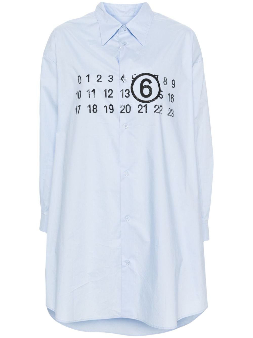 MM6 Maison Margiela MM6 MAISON MARGIELA- Logo Cotton Shirt Dress