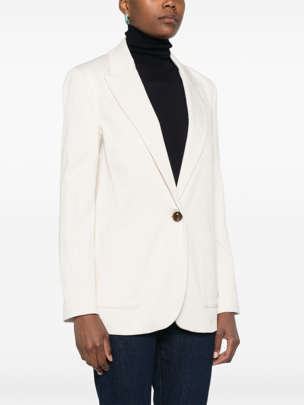 Forte Forte FORTE FORTE- Cotton Single-breasted Blazer Jacket