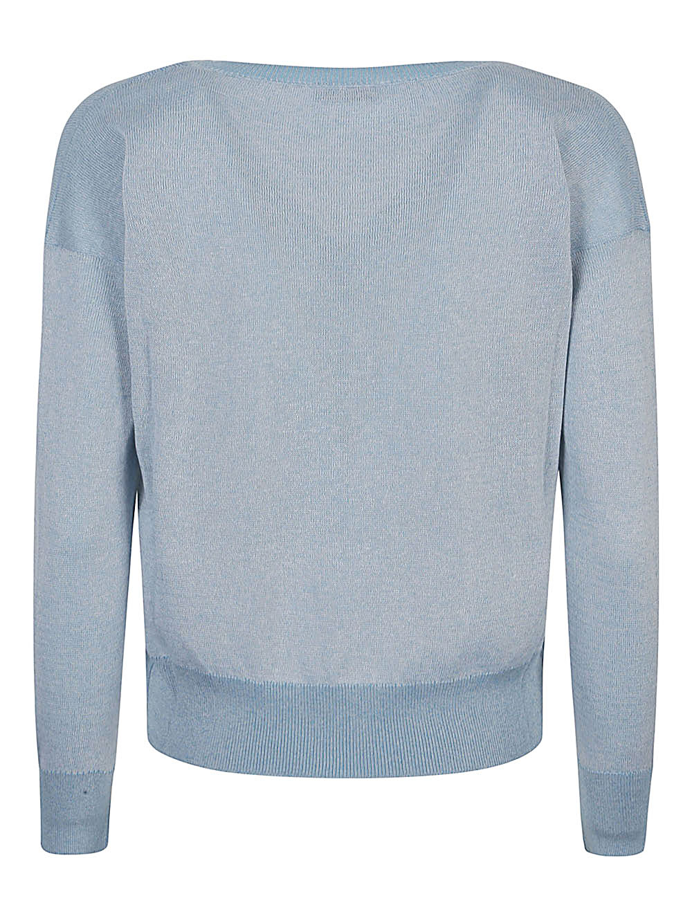 Base BASE- Cotton Blend V-neck Sweater