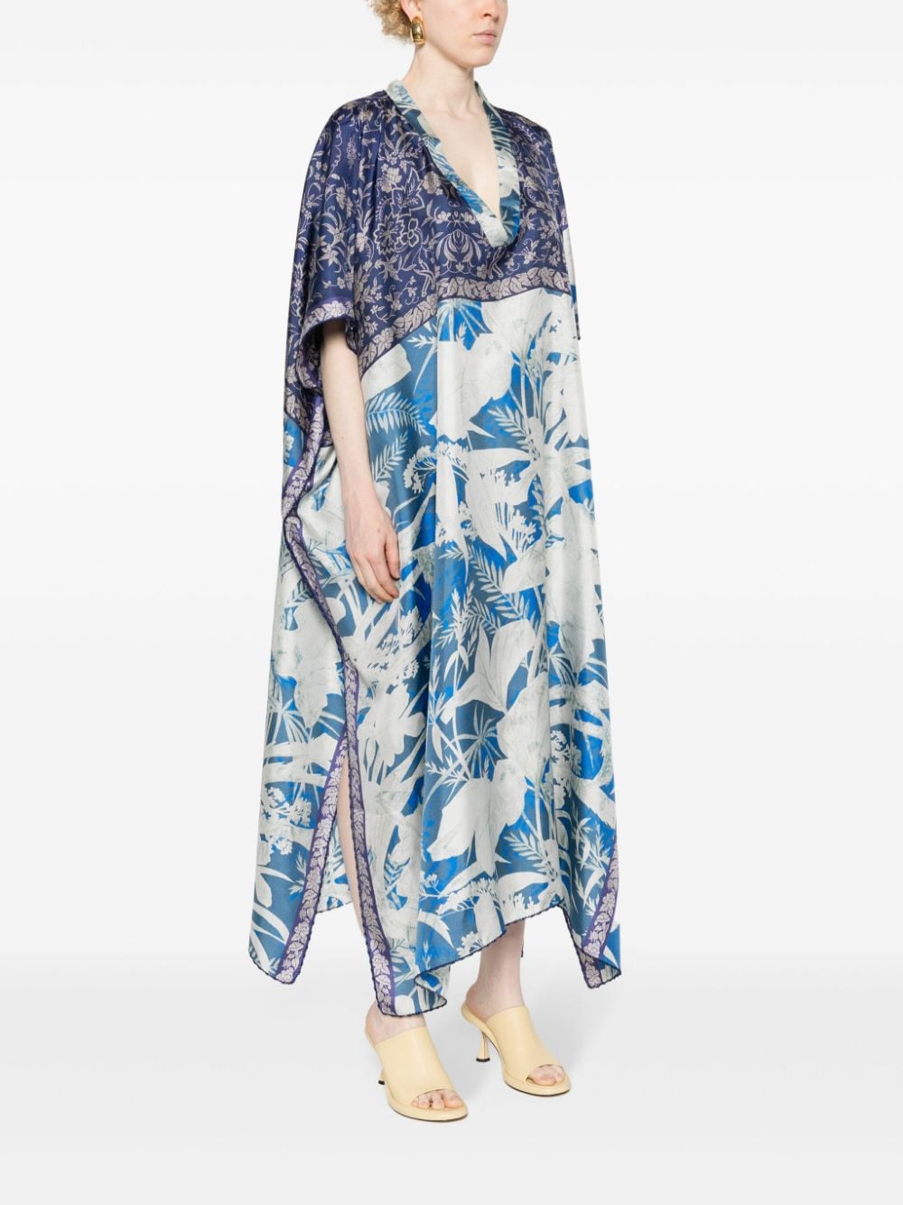 Pierre-Louis Mascia PIERRE-LOUIS MASCIA- Printed Silk Caftan Dress