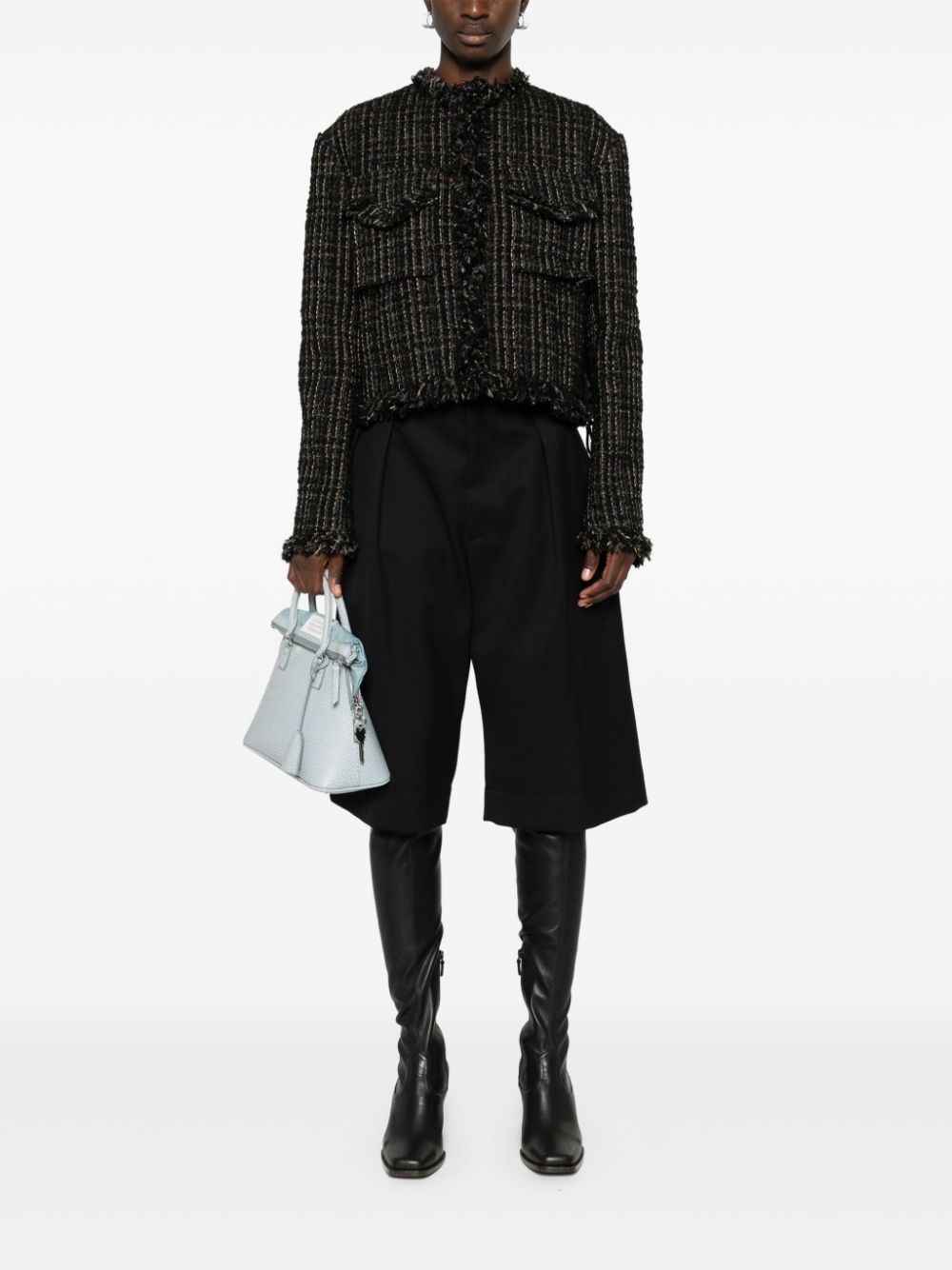 Sacai SACAI- Tweed Wool Short Jacket