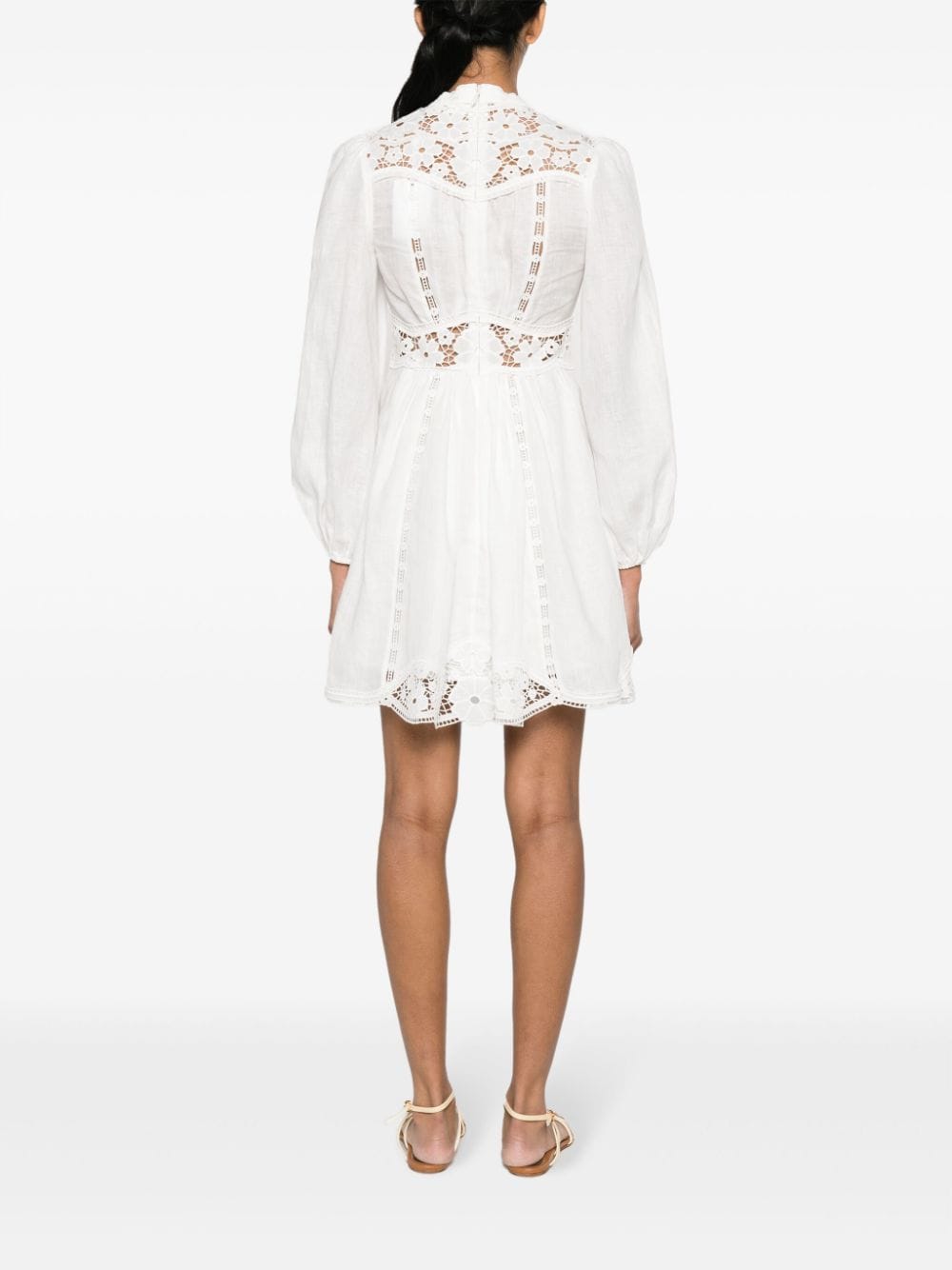 Zimmermann ZIMMERMANN- Plunge Linen Mini Dress