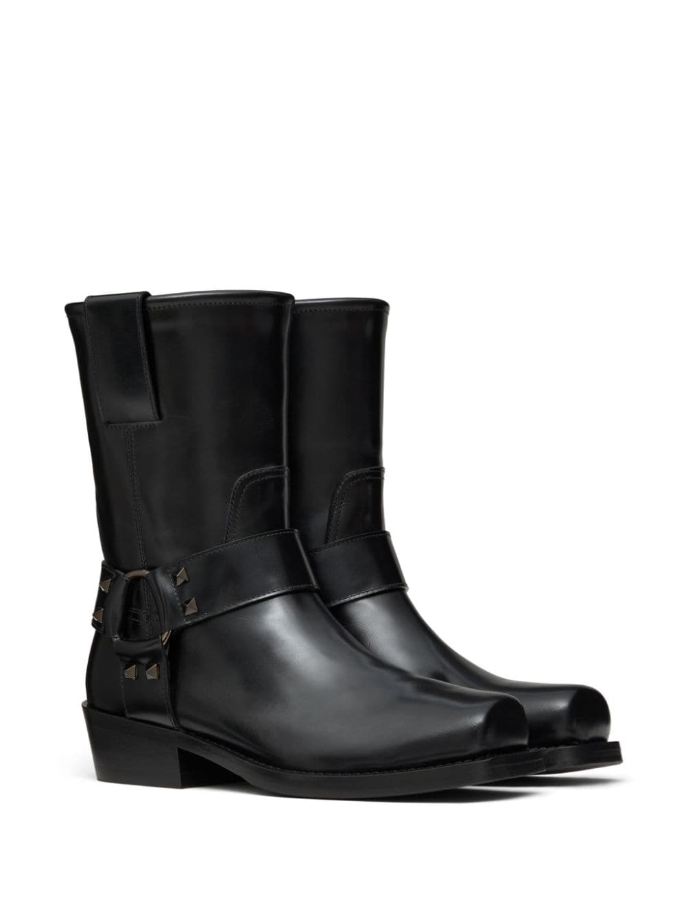 VALENTINO GARAVANI VALENTINO GARAVANI- Rockstud Leather Biker Boots