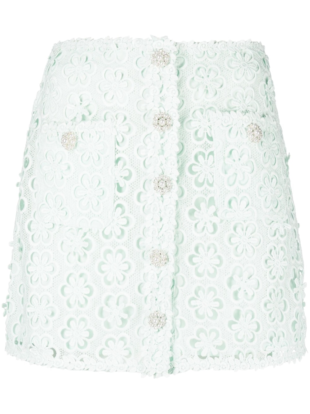  SELF PORTRAIT- Guipure Lace Mini Skirt