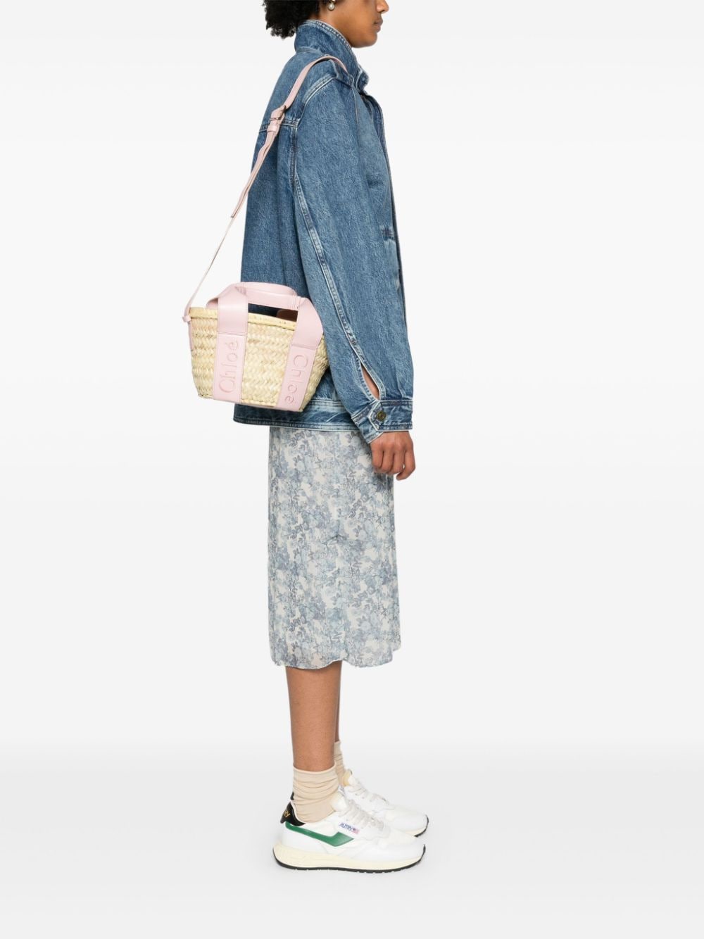 Chloé CHLOÉ- Chloè Sense Raffia Basket Case